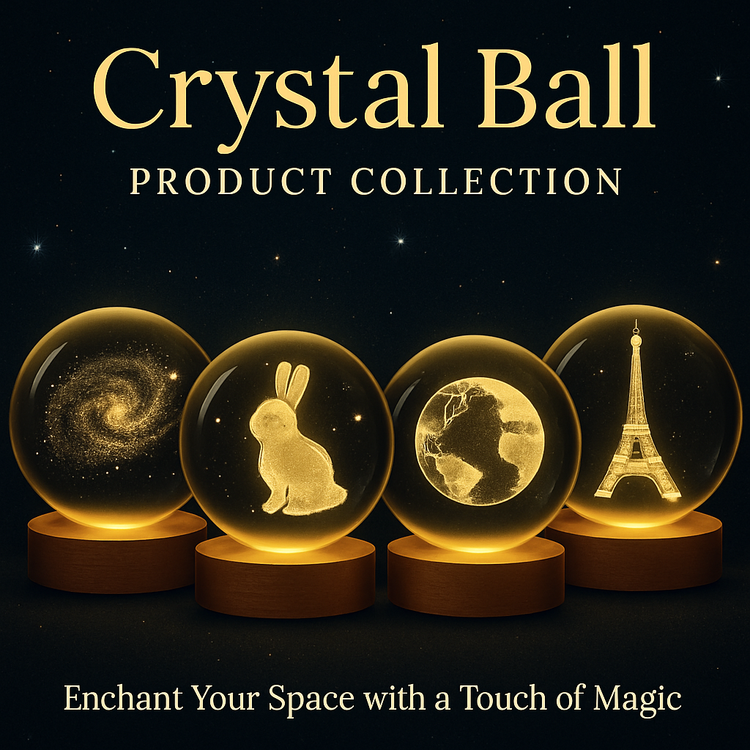 STARLIT CRYSTAL COSMOS IN A SPHERE PRODUCT COLLECTIONS