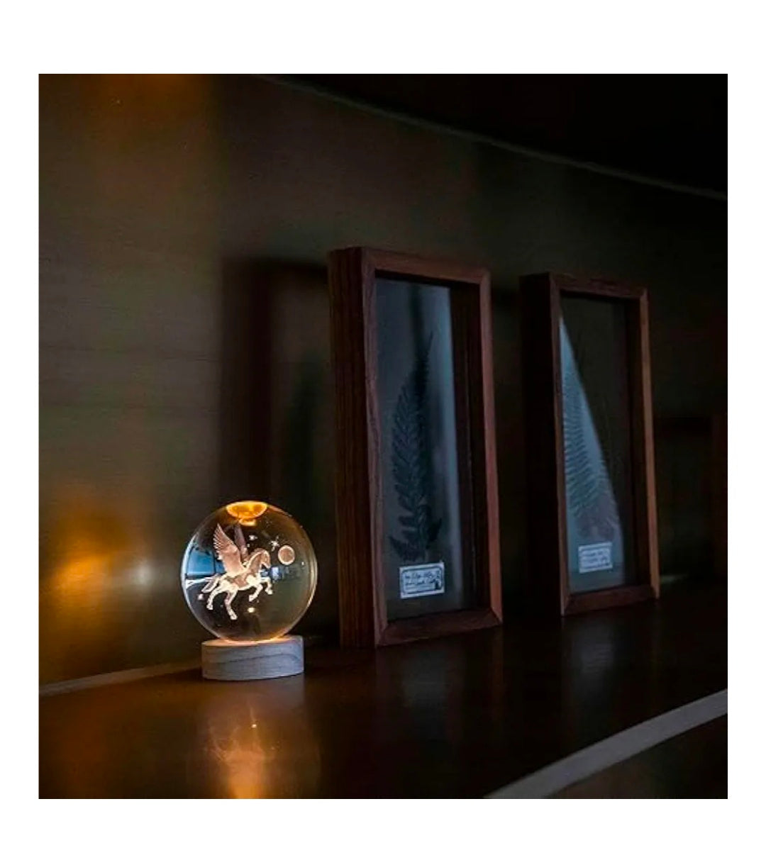 ✨ 3D Crystal Ball LED Night Lamp with Flying Unicorn – Luxury Home Décor & Magical Gift ✨