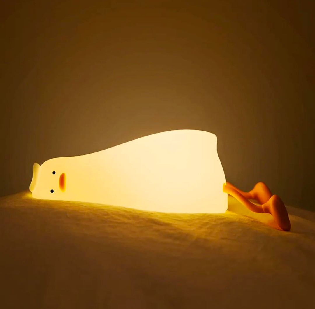 🐥💡✨ Squishy Seal Night Light & Lazy Duck LED Lamp 🌙 | Cute Animal Bedroom Decor 🛏️ | Soft Silicone 🫂 | Warm Glow 🌟 | Tap Control 🖐️ | USB Rechargeable 🔋 | Kids 👶 & Adults ❤️ | Adorable Gift 🎁 for Bedroom, Nursery & Home 🏡 (Regular) 👑🌈
