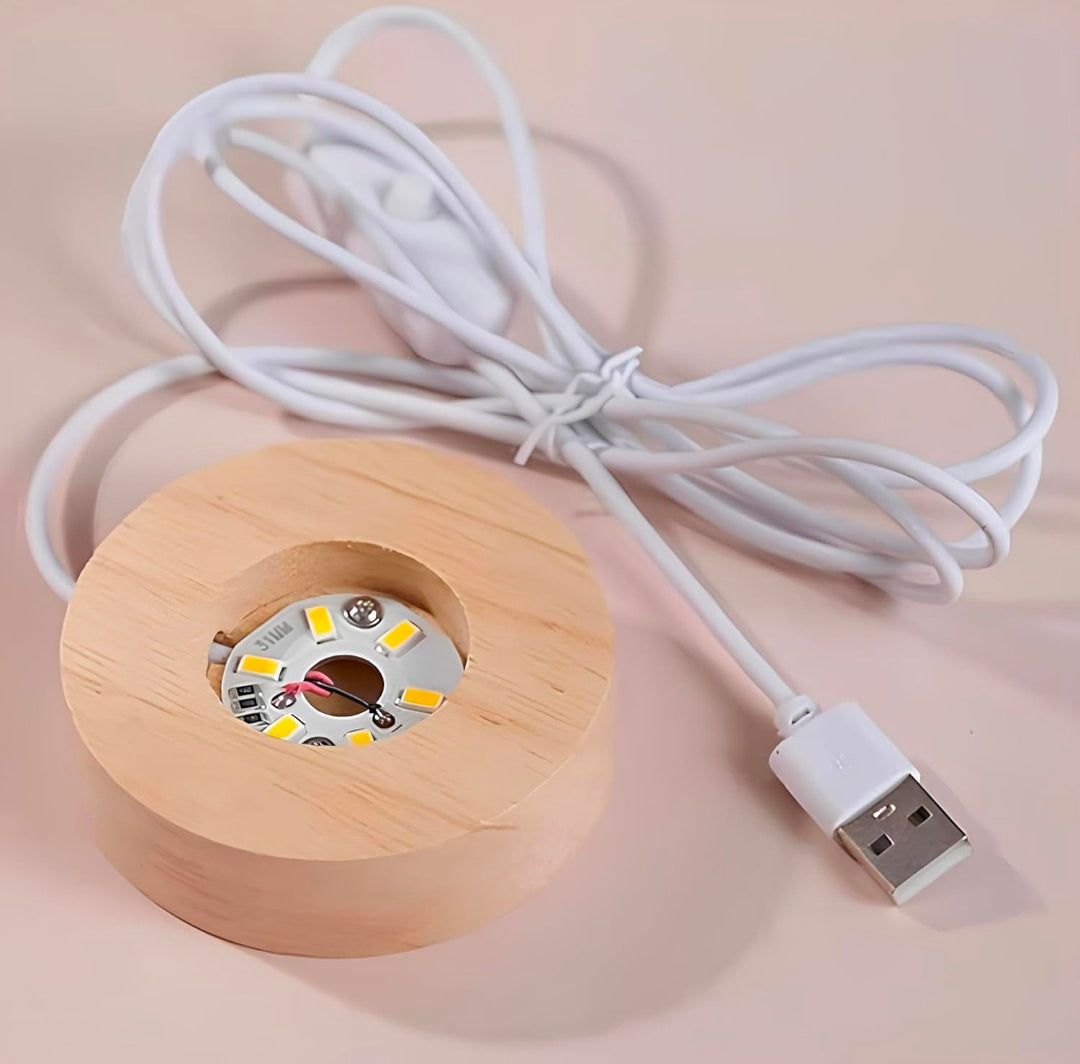🐬🧸 GlowAura™ Dolphin with Teddy Bear Crystal Lamp – 3D Laser Engraved Ocean & Love Design with LED Wooden Base
