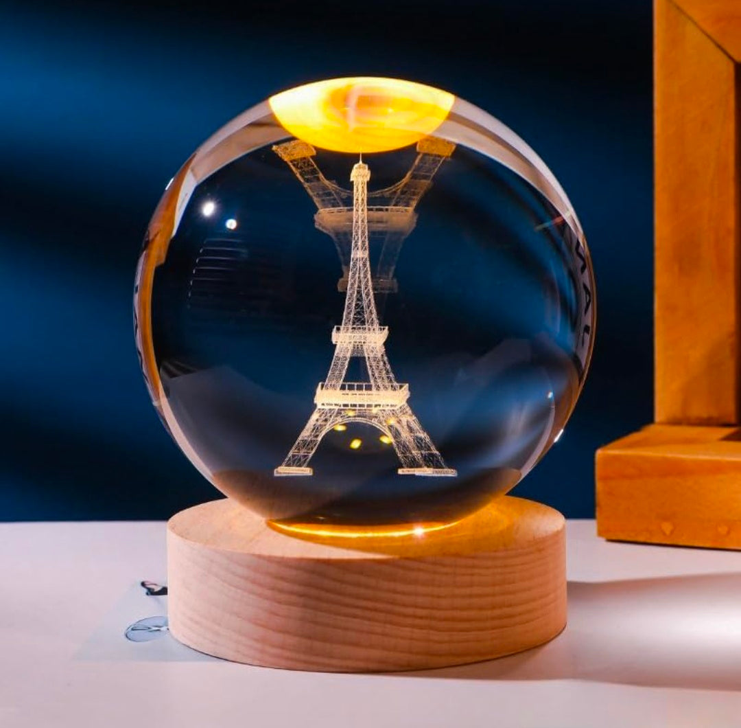 🗼✨💡 Eiffel Tower Crystal LED Lamp | Paris Romance Night Light ❤️🌌💎🫂👑