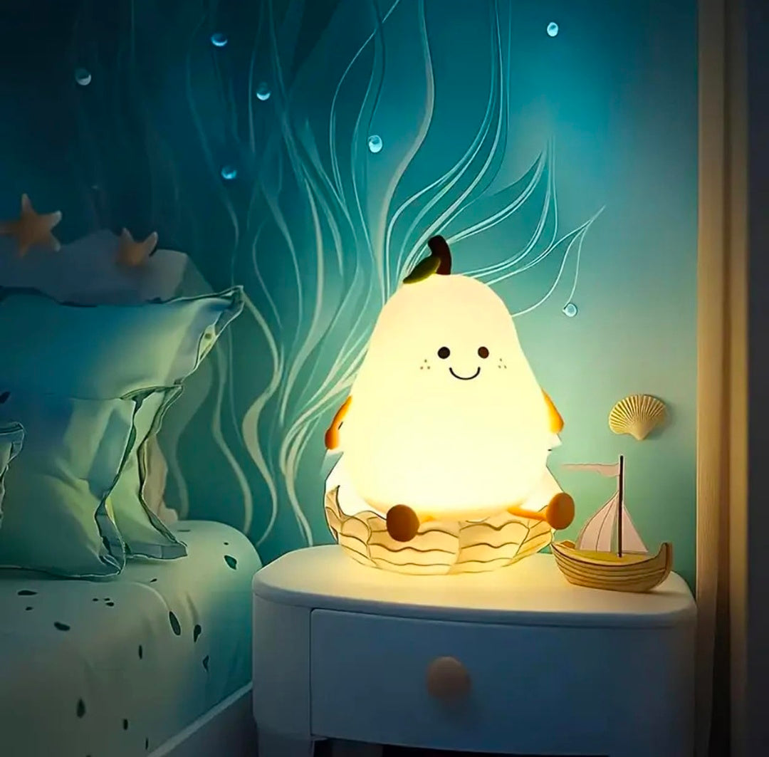 🍐💡🌙✨ Pear Night Lamp 🍐🌈 | Color-Changing LED Pear Lamp 💖 | Soft Silicone Touch-Control 🌸🖐️ | Rechargeable 🔋, Dimmable ✨, Nursery & Bedroom Night Light 🛏️💤 | Cute Baby Gift 🎁👶 & Home Décor 🏡🌟 (Regular) 🍐💡🌙✨
