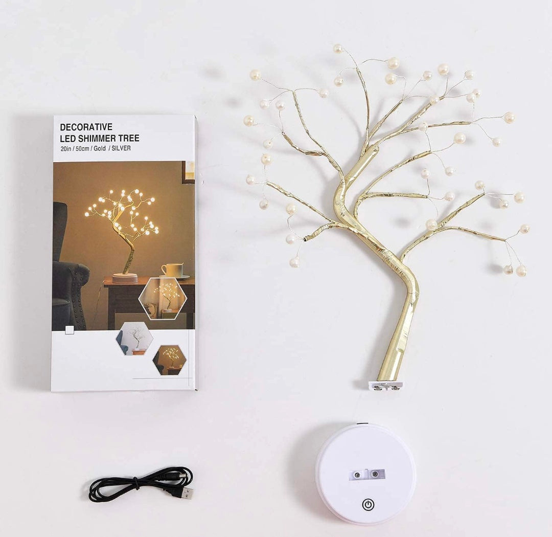 🌸🌳✨💡 Decorative LED Tree Lamp 🌙 | Magical Fairy Lights Spirit Tree 🌟 | Elegant Bonsai Tree Light 🌳💖 | Perfect Room Décor 🏠🌹, Bedroom 🛏️✨, Wedding 🎉💍 & Unique Gift 🎁💎 (36 LED Pearl Lights 🌟🌸) 💡🌸🌳🌟