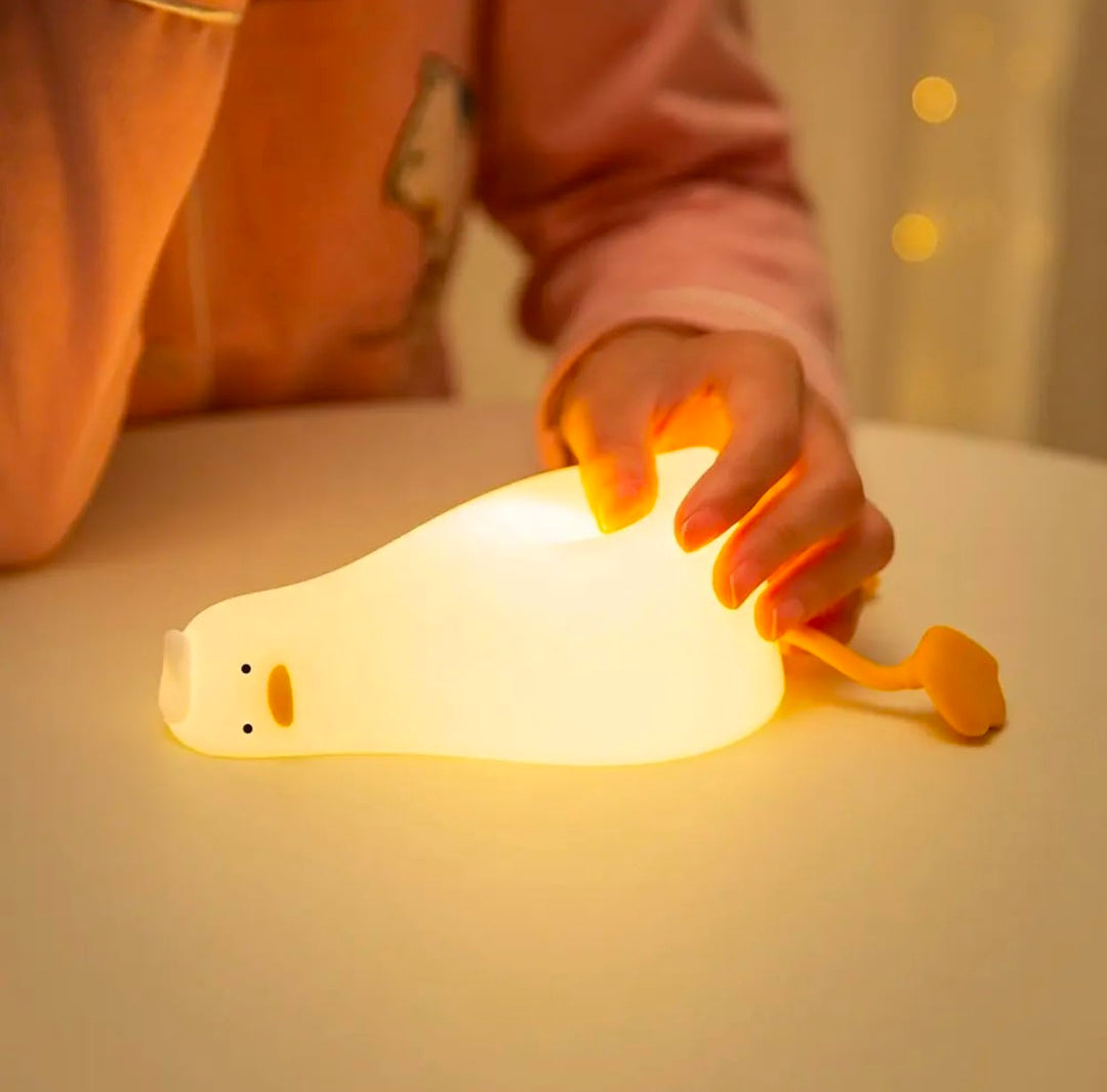 🐥💡✨ Squishy Seal Night Light & Lazy Duck LED Lamp 🌙 | Cute Animal Bedroom Decor 🛏️ | Soft Silicone 🫂 | Warm Glow 🌟 | Tap Control 🖐️ | USB Rechargeable 🔋 | Kids 👶 & Adults ❤️ | Adorable Gift 🎁 for Bedroom, Nursery & Home 🏡 (Regular) 👑🌈