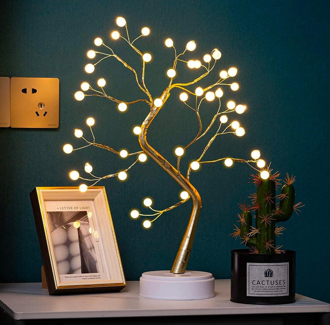 🌸🌳✨💡 Decorative LED Tree Lamp 🌙 | Magical Fairy Lights Spirit Tree 🌟 | Elegant Bonsai Tree Light 🌳💖 | Perfect Room Décor 🏠🌹, Bedroom 🛏️✨, Wedding 🎉💍 & Unique Gift 🎁💎 (36 LED Pearl Lights 🌟🌸) 💡🌸🌳🌟