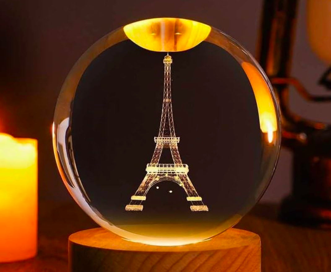 🗼✨💡 Eiffel Tower Crystal LED Lamp | Paris Romance Night Light ❤️🌌💎🫂👑