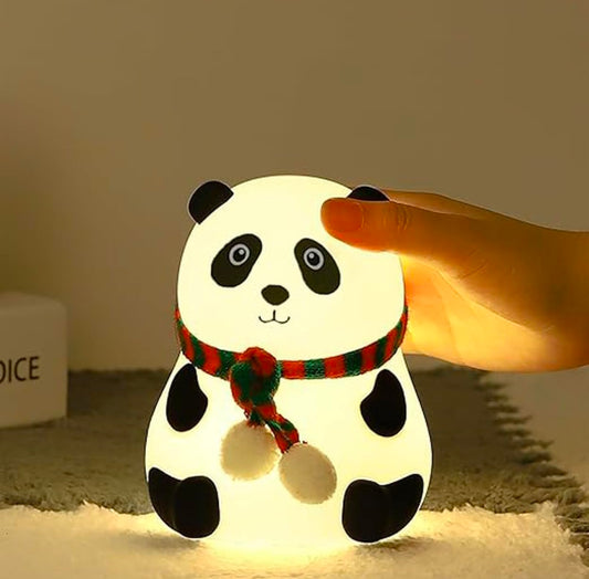 🐼🌙💡✨ Panda Night Light ❤️ | Cute Animal Panda Lamp 🐼 | Soft Silicone Nursery Light 🍼 | Warm LED Glow ✨ | Tap & Touch Control 🖐️ | USB Rechargeable 🔋⚡ | Perfect for Kids 👶, Babies 🍼, Toddlers 🧸 & Bedroom Decor 🛏️ | Adorable Gift 🎁 for All Ages