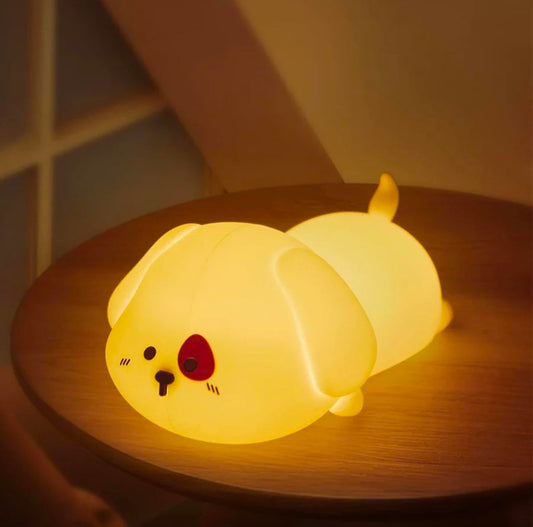 🐶💡🌙✨ Rechargeable Silicone Puppy Night Light for Kids ❤️ | Cute Puppy Pet Lamp 🐾 | Color-Changing LED 🌈 | Tap & Touch Control 🖐️ | Adorable Bedroom Decor 🛏️ | Perfect Gift 🎁 for Toddlers 👶, Teens 💓 & Valentine’s Day 💕 (Puppy Lamp, Regular)