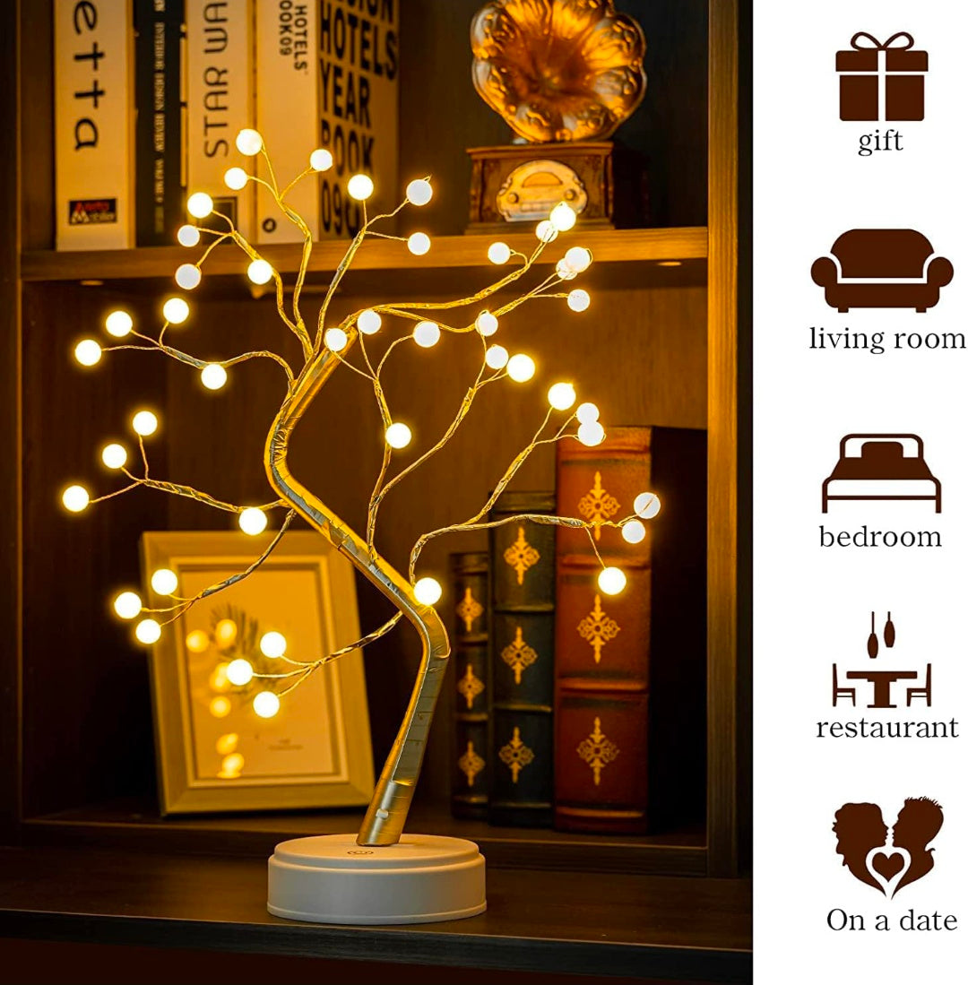 🌸🌳✨💡 Decorative LED Tree Lamp 🌙 | Magical Fairy Lights Spirit Tree 🌟 | Elegant Bonsai Tree Light 🌳💖 | Perfect Room Décor 🏠🌹, Bedroom 🛏️✨, Wedding 🎉💍 & Unique Gift 🎁💎 (36 LED Pearl Lights 🌟🌸) 💡🌸🌳🌟