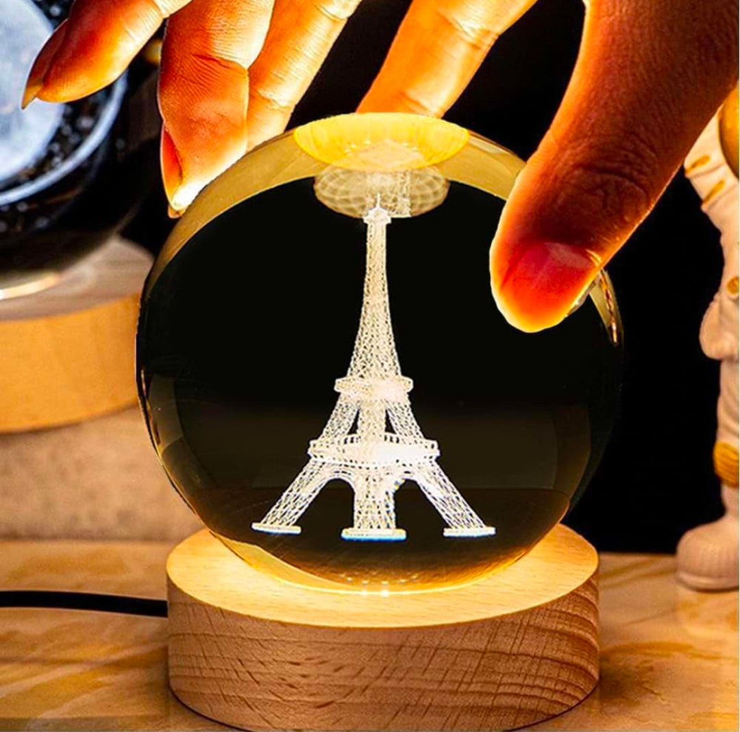 🗼✨💡 Eiffel Tower Crystal LED Lamp | Paris Romance Night Light ❤️🌌💎🫂👑