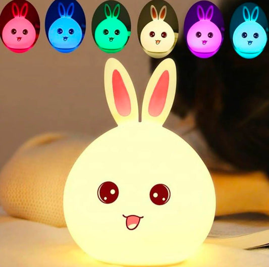 🐇🌙💡✨ Rabbit Night Light Bunny Lamp ❤️ | Color-Changing LED 🌈 | Rechargeable & Portable 🔋 | Soft Silicone 🍼 | Adorable Room Decor 🏡 | Perfect Gift 🎁 for Kids 👶, Toddlers 🐇, Teens 💎 & Loved Ones 💓 🐇🌙💡✨