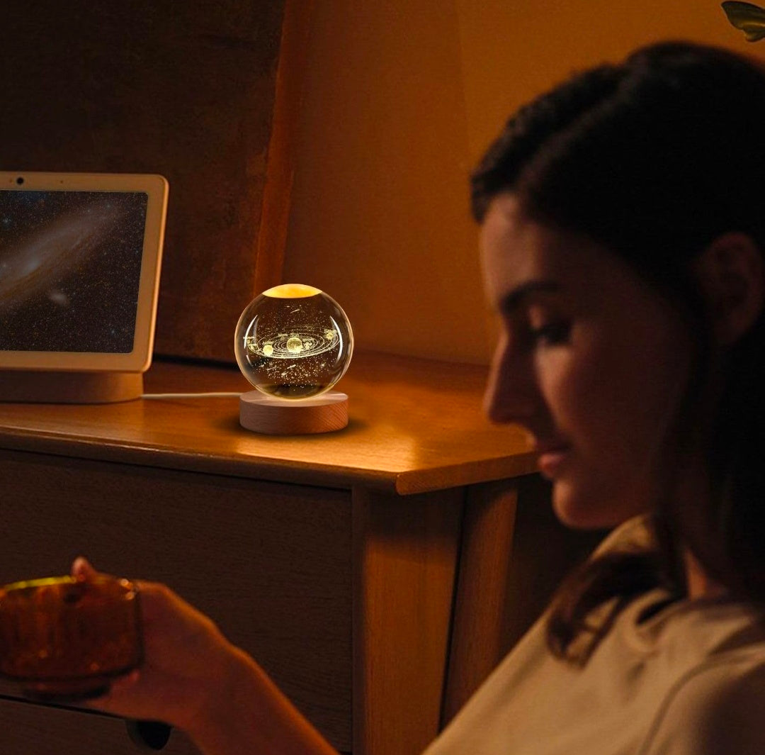 🌍✨💡 Earth Crystal LED Lamp | 3D Globe Night Light 🌌💎💓🫂👑🦁
