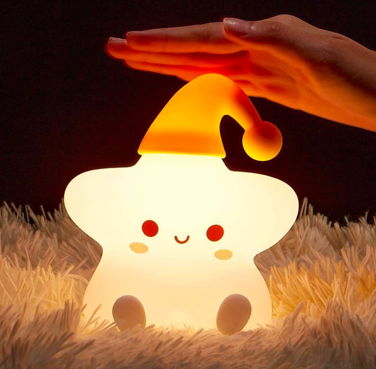 ⭐☁️💡✨ Rechargeable Silicone Cloud Night Light for Kids ❤️ | Star Design ⭐👑 | Color-Changing LED Lamp 🌈 | Soft & Safe Tap Control 🖐️ | Cute Portable Bedside Decor 🛏️ | Perfect Gift 🎁 for Toddlers 👶, Teens 😍 & Valentine’s Day 💕